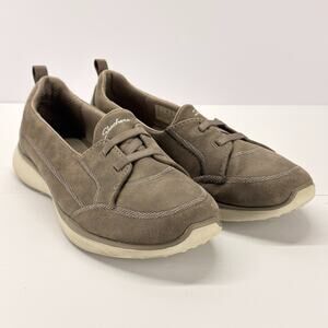 Skechers Women Microburst 2.0 World-Class Sneaker Size 8 Taupe Slip-On Casual